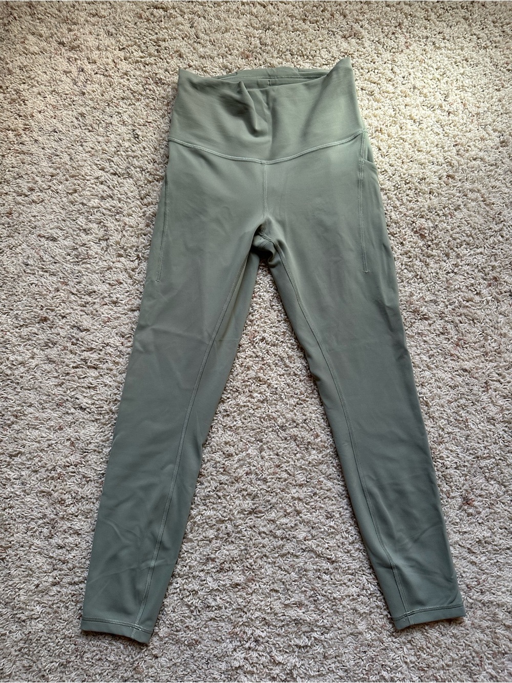 lululemon Wunder Train High-Rise Tight with Pockets in olive-green